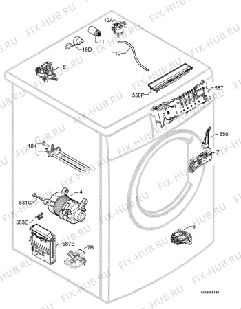 Взрыв-схема стиральной машины Aeg Electrolux L6650 - Схема узла Electrical equipment 268